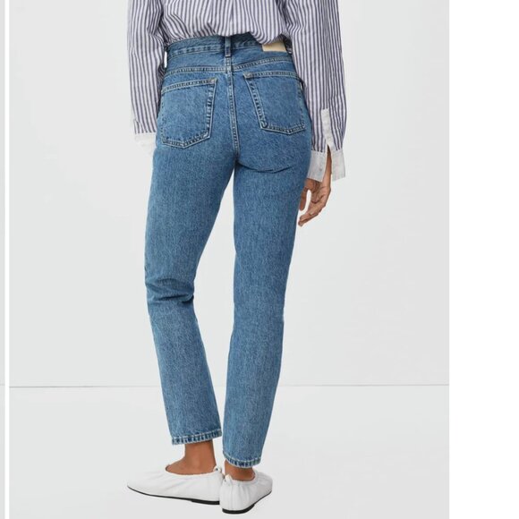 Everlane Denim - Everlane ’90s Cheeky Jean Medium Blue Wash 30 Ankle Organic Cotton Pants